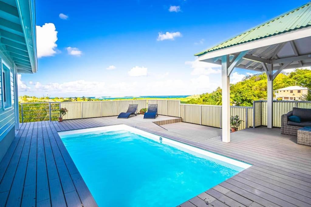 Magnifique Villa Piscine, Vue Mer, 8 Km Plages Le François Extérieur photo