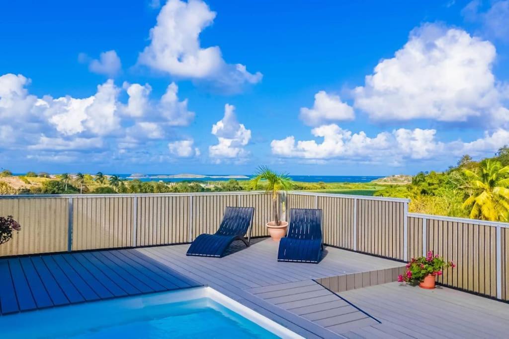 Magnifique Villa Piscine, Vue Mer, 8 Km Plages Le François Extérieur photo